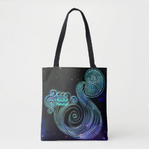 aquarius the water carrier zodiac tote bag