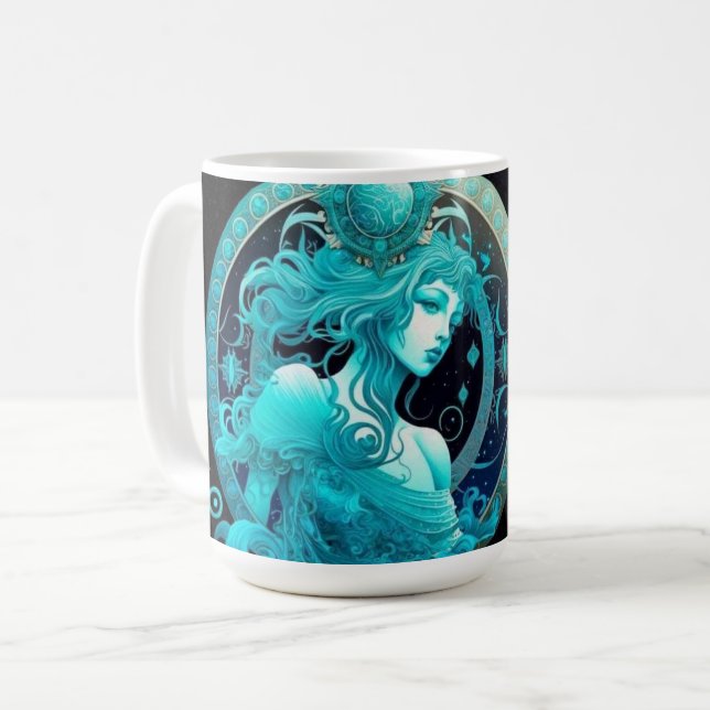 Aquarius-Themed Nutritional Value Coffee Mug (Front Left)