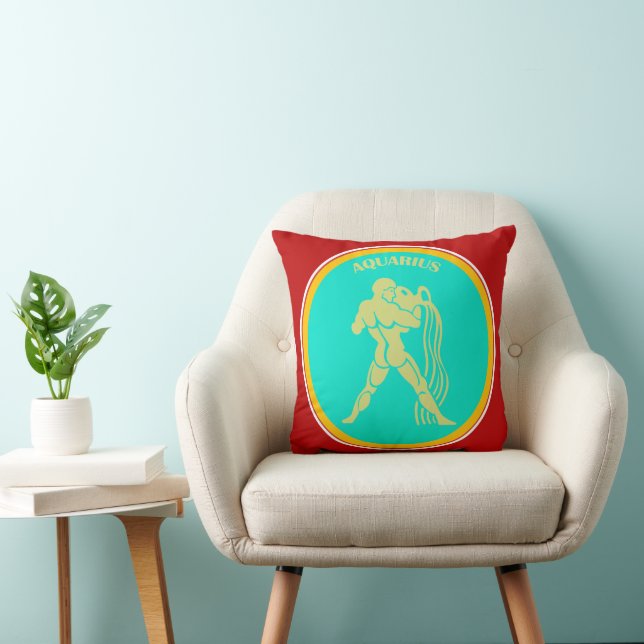 Aquarius Throw Pillow (Chair)