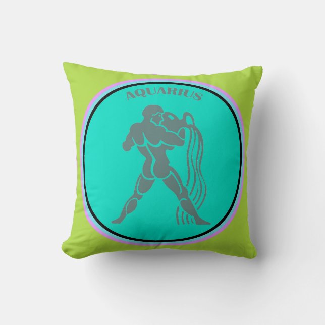 Aquarius Throw Pillow (Front)