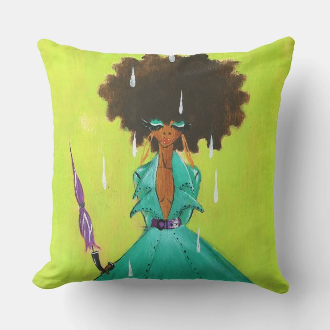 AQUARIUS Throw Pillow 20" x 20" (Front)