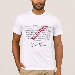 Aquarius Traits and Zodiac Sign T-Shirt