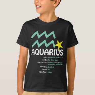 Aquarius Traits Kids Dark T-Shirt