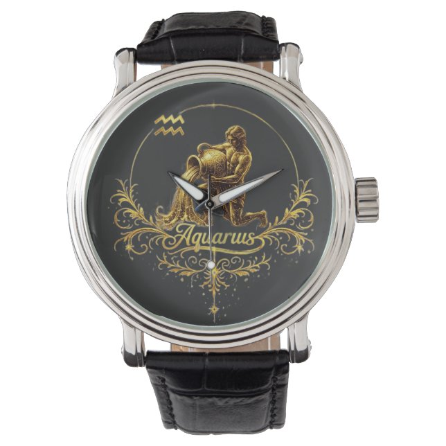 Aquarius Unique Zodiac sign, star sign  Watch (Front)