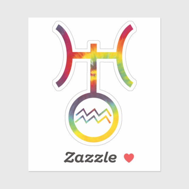 Aquarius Uranus Planetary Symbol Tie Dye Party (Sheet)