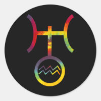 Aquarius Uranus Planetary Symbol Tie Dye Party