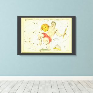 Aquarius, Vintage Constellation, Urania's Mirror Canvas Print