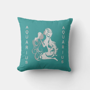 Aquarius Water Bearer Zodiac Pillow