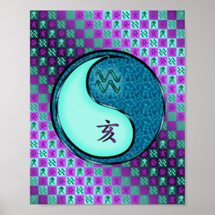 Aquarius & Water Boar Poster