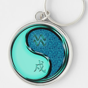 Aquarius & Water Dog Key Ring