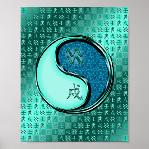 Aquarius & Water Dog Poster