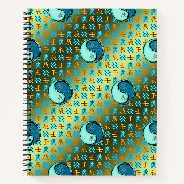 Aquarius & Water Dragon Notebook (Front)