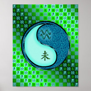 Aquarius & Water Goat Poster