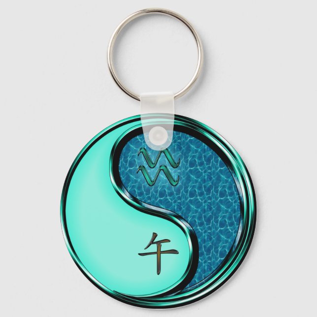 Aquarius & Water Horse Keychain (Front)