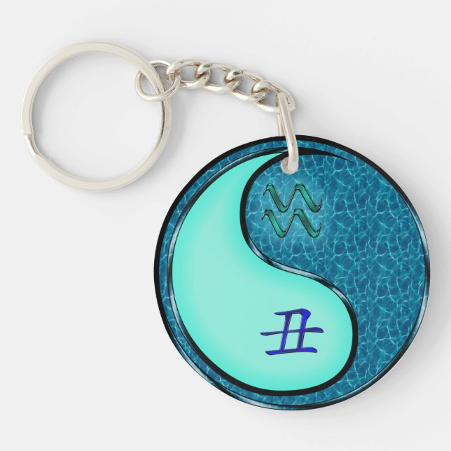 Aquarius & Water Ox Key Ring (Front)