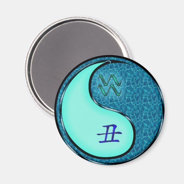 Aquarius & Water Ox Magnet (Front/Back)