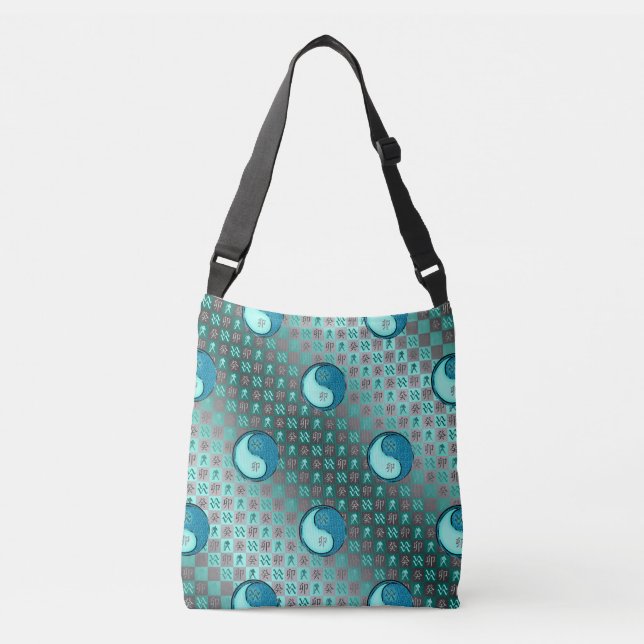 Aquarius & Water Rabbit Crossbody Bag (Front)