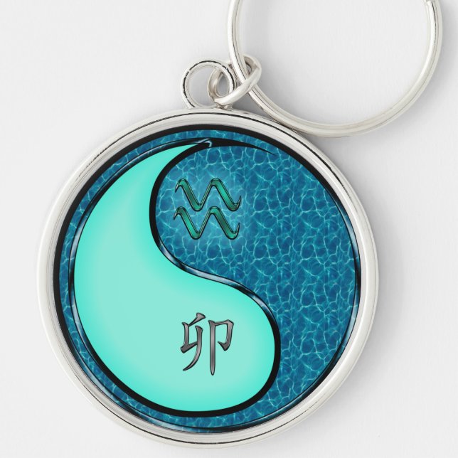 Aquarius & Water Rabbit Key Ring (Front)