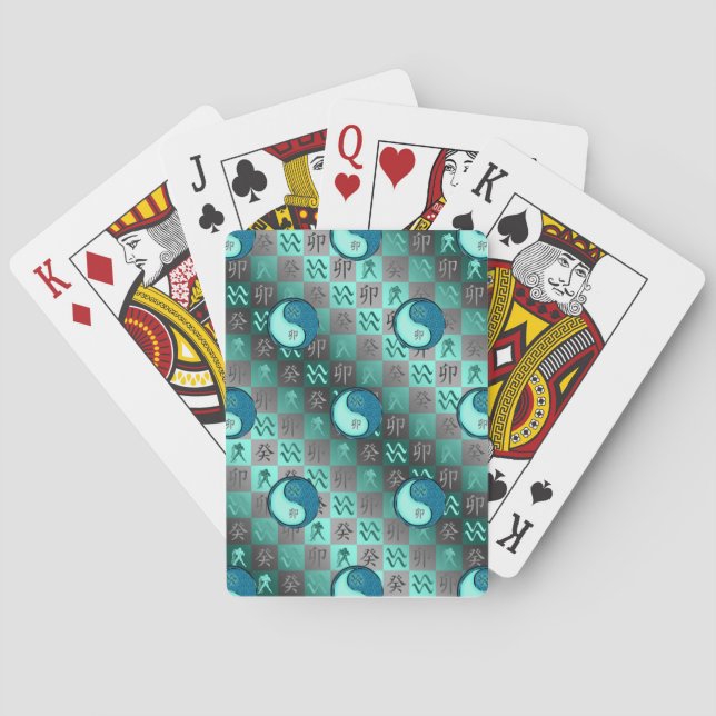 Aquarius & Water Rabbit Playing Cards (Back)