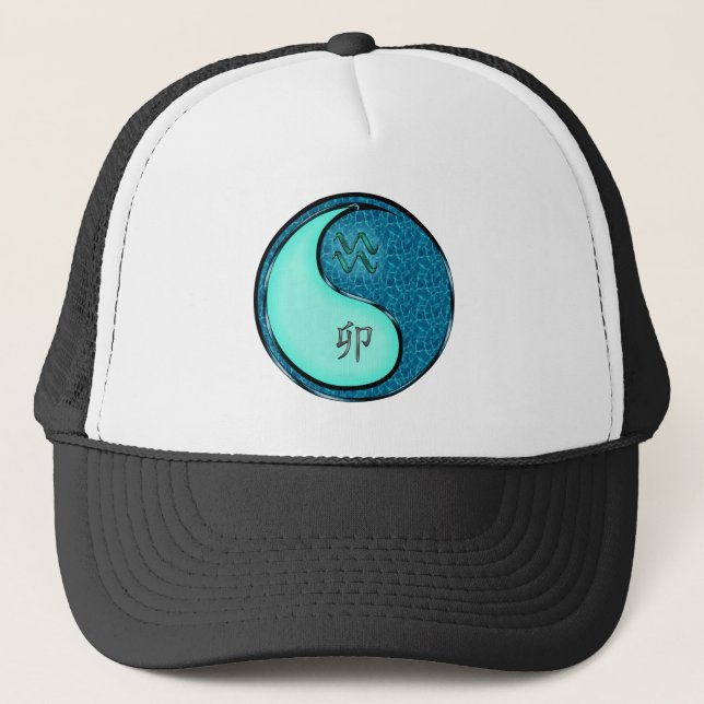 Aquarius & Water Rabbit Trucker Hat (Front)