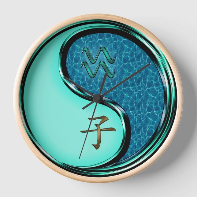 Aquarius & Water Rat Clock (Front)