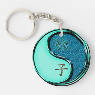 Aquarius & Water Rat Key Ring