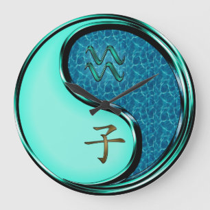 Aquarius & Water Rat Large Clock