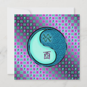 Aquarius & Water Rooster Card