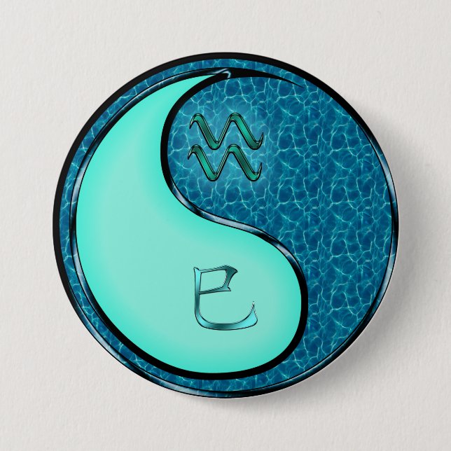 Aquarius & Water Snake 7.5 Cm Round Badge (Front)
