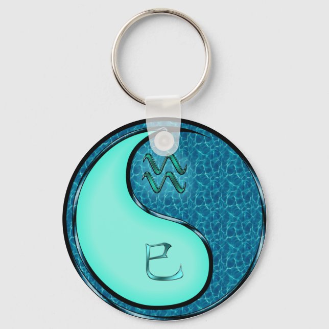 Aquarius & Water Snake Keychain (Front)