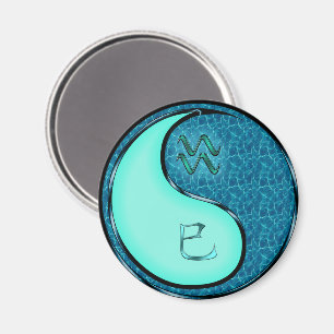 Aquarius & Water Snake Keychain Magnet