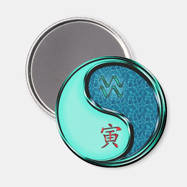 Aquarius & Water Tiger Magnet (Front/Back)