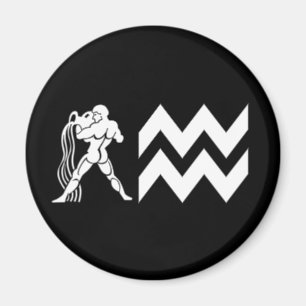 Aquarius with Symbol Magnet