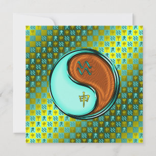 Aquarius & Wood Monkey Card