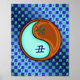 Aquarius & Wood Ox Poster