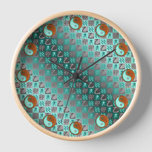 Aquarius & Wood Rabbit Clock