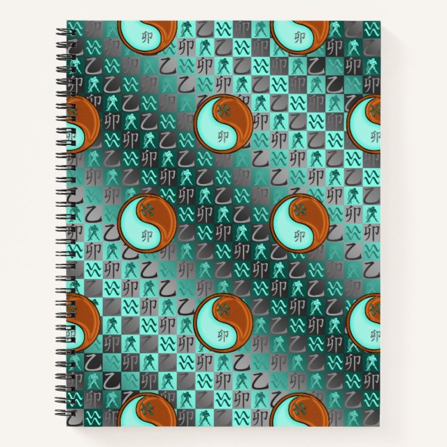 Aquarius & Wood Rabbit Notebook (Front)
