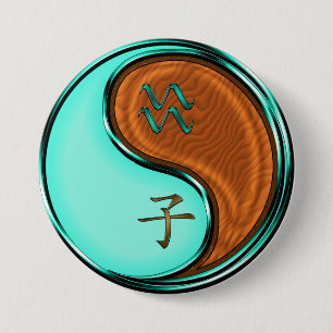 Aquarius & Wood Rat 7.5 Cm Round Badge