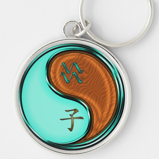 Aquarius & Wood Rat Key Ring (Front)