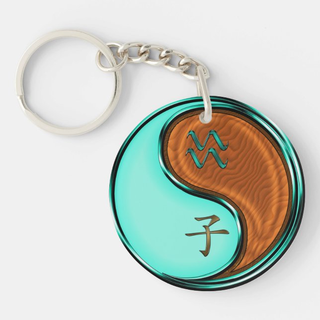 Aquarius & Wood Rat Key Ring (Front)