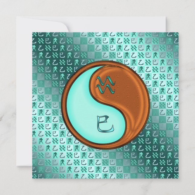 Aquarius & Wood Snake Card (Front)