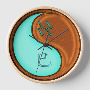 Aquarius & Wood Snake Clock