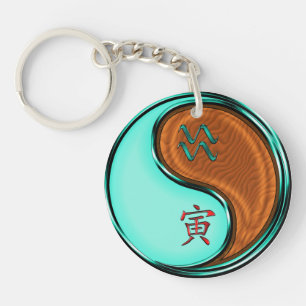 Aquarius & Wood Tiger Key Ring