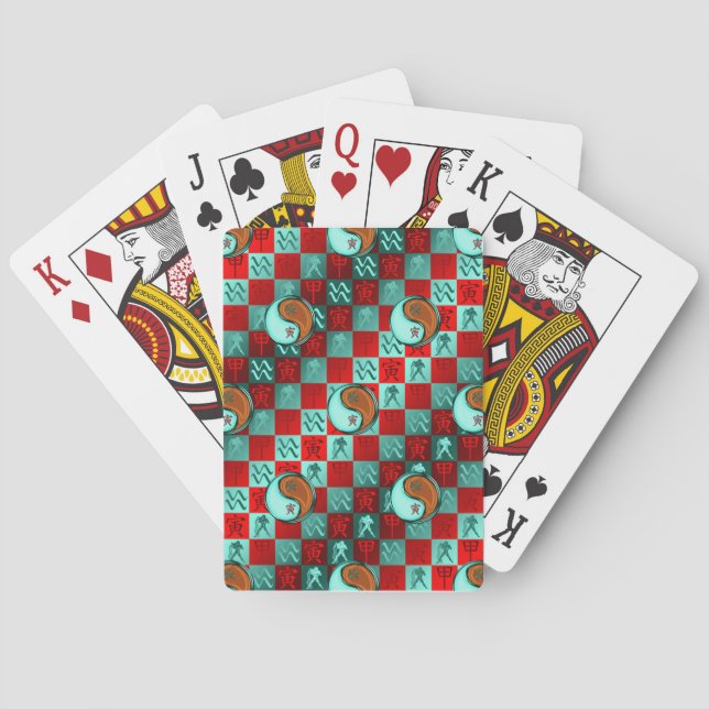 Aquarius & Wood Tiger Playing Cards (Back)