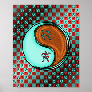 Aquarius & Wood Tiger Poster