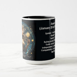 Aquarius Zodiac Art for January 20–February 18 Mug