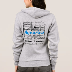 Aquarius Zodiac Astrology Traits Collage Hoodie