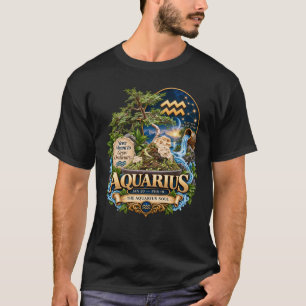 Aquarius Zodiac Bonsai Art T-Shirt