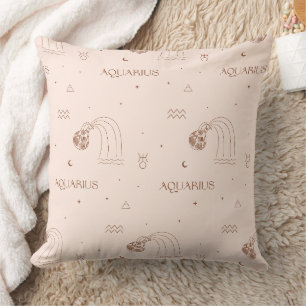 Aquarius Zodiac - Celestial Water Bearer (2) Cushion