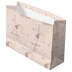 Aquarius Zodiac - Celestial Water Bearer (2) Large Gift Bag